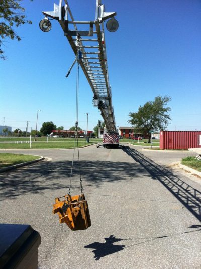 Aerial and Ground Ladder Site Testing - Myder Fire