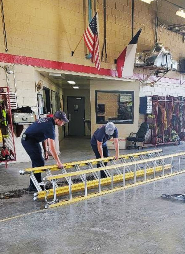 Aerial and Ground Ladder Site Testing Myder Fire